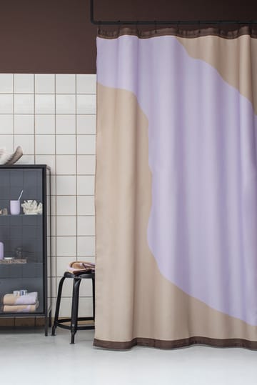 Nova Arte badeforhæng 150x200 cm - Sand/Lilac - Mette Ditmer
