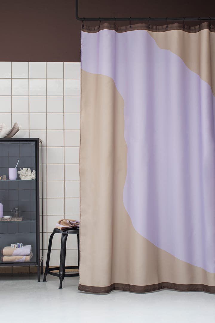 Nova Arte badeforhæng 150x200 cm, Sand/Lilac Mette Ditmer