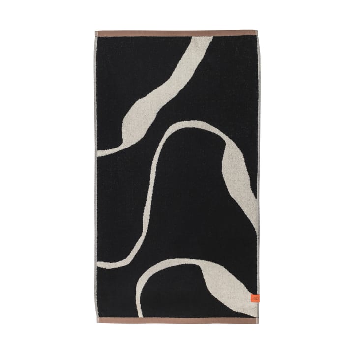 Nova Arte badehåndklæde 70x133 cm - Black/Offwhite - Mette Ditmer