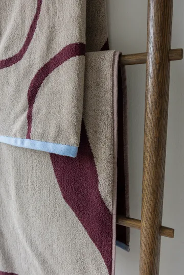 Nova Arte badehåndklæde 70x133 cm - Wine-sand - Mette Ditmer