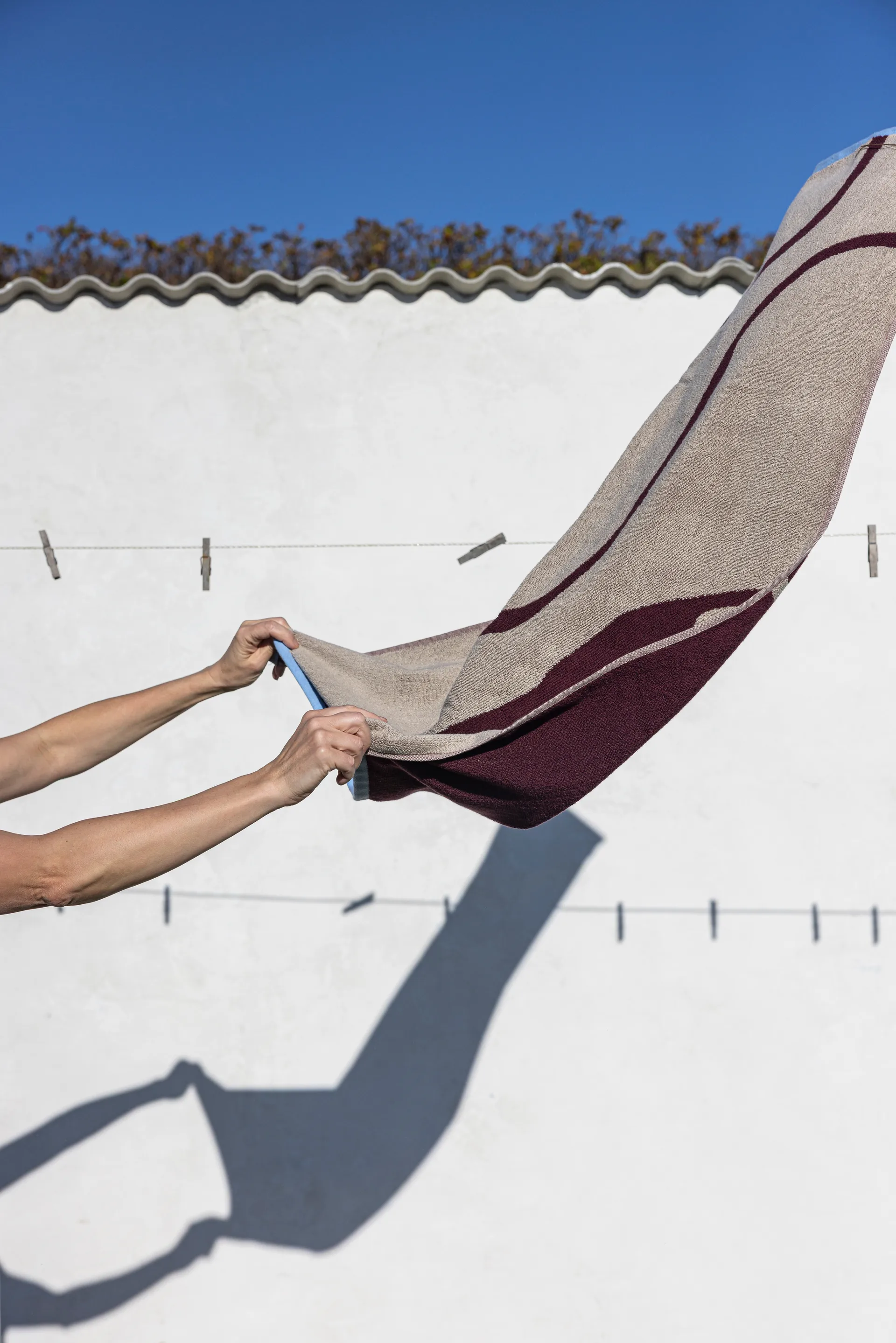 Nova Arte badehåndklæde 70x133 cm, Wine-sand Mette Ditmer