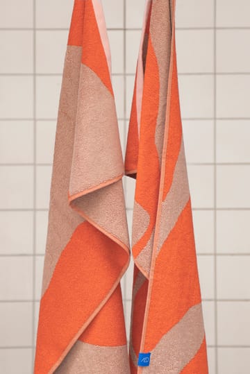 Nova Arte gæstehåndklæde 40x55 cm 2-pak - Latte/Orange - Mette Ditmer