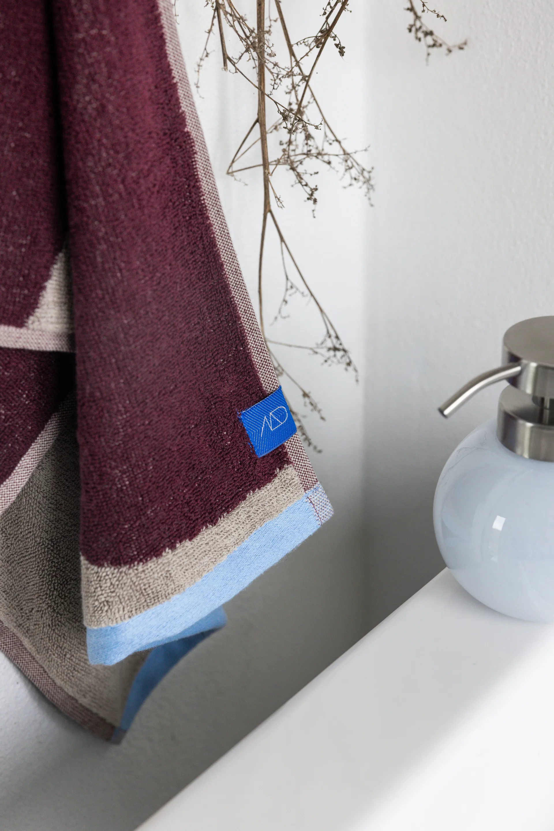 Nova Arte gæstehåndklæde 40x55 cm 2-pak, Wine-sand Mette Ditmer