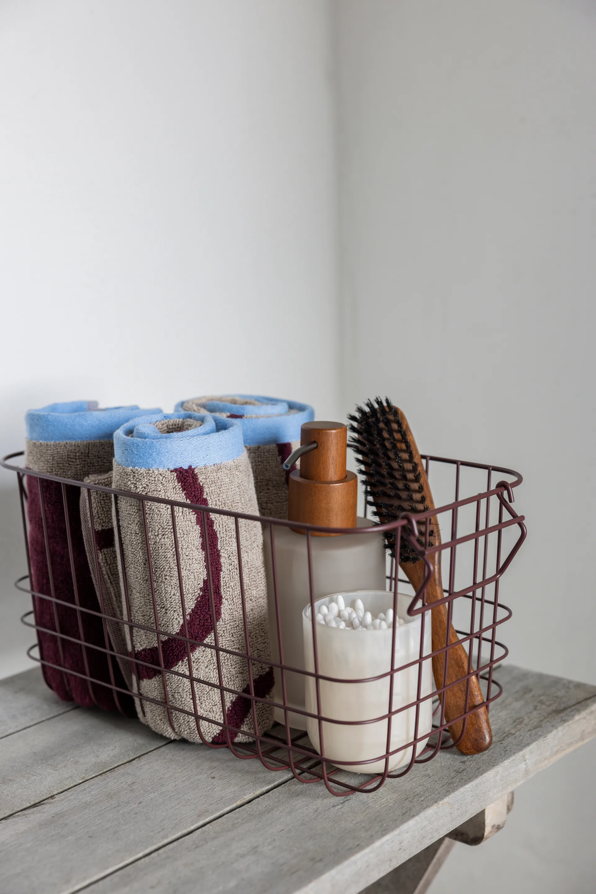 Nova Arte gæstehåndklæde 40x55 cm 2-pak, Wine-sand Mette Ditmer