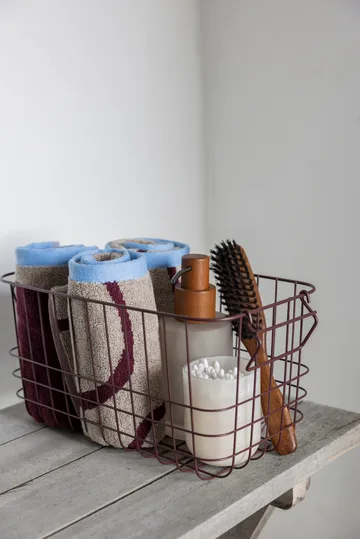 Nova Arte gæstehåndklæde 40x55 cm 2-pak - Wine-sand - Mette Ditmer