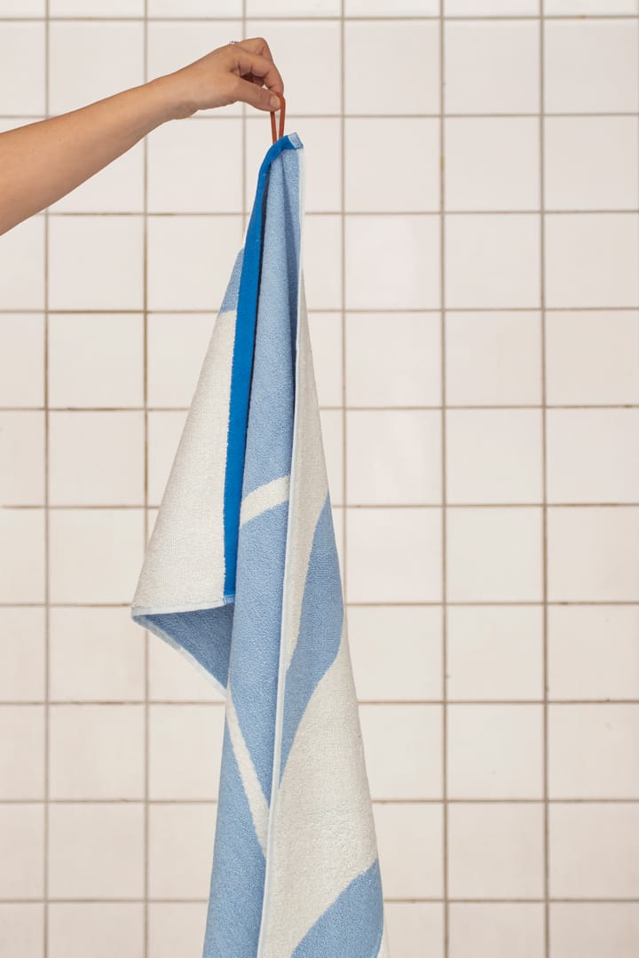 Nova Arte håndklæde 50x90 cm 2-pak - Light blue/Offwhite - Mette Ditmer