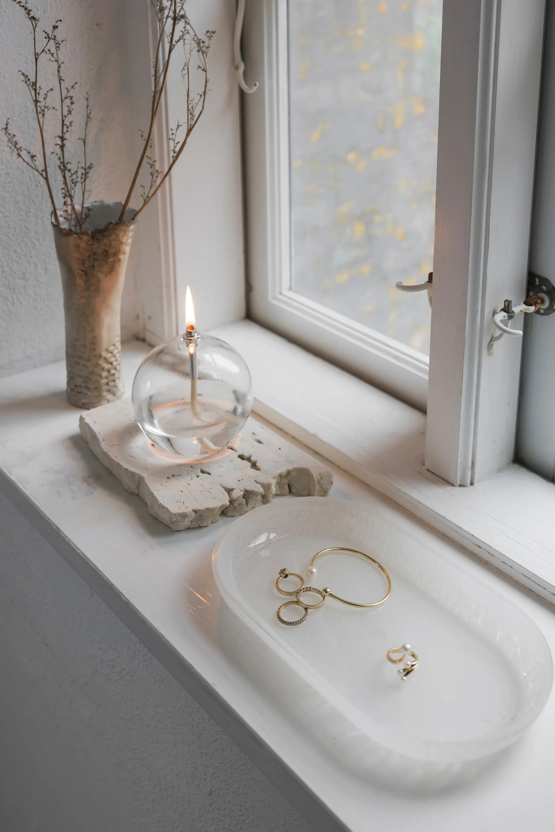 Opal bakke, Linen, 14x25,5 cm Mette Ditmer