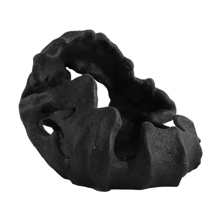 Reef bloklysestage - Sort, Ø16,5x13 cm - Mette Ditmer