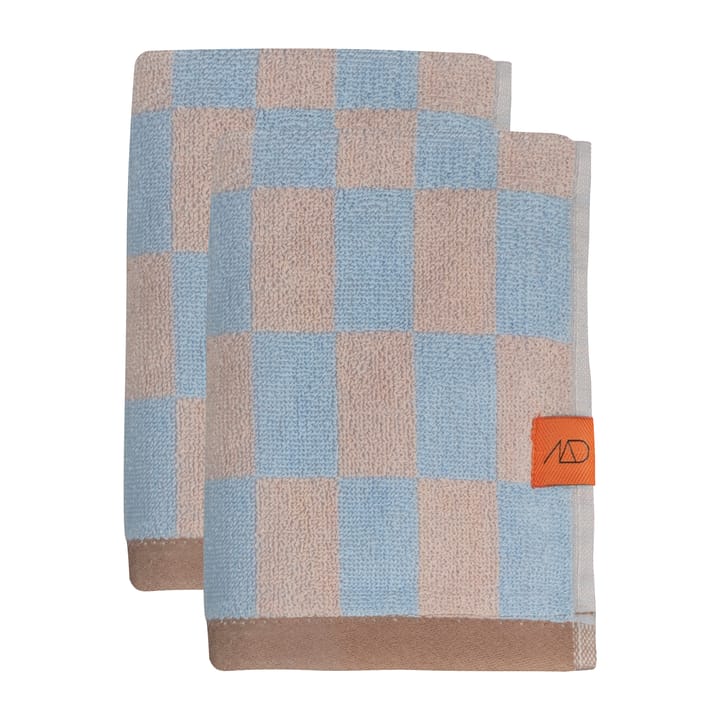 Retro gæstehåndklæde 40x55 cm 2-pak - Light blue - Mette Ditmer