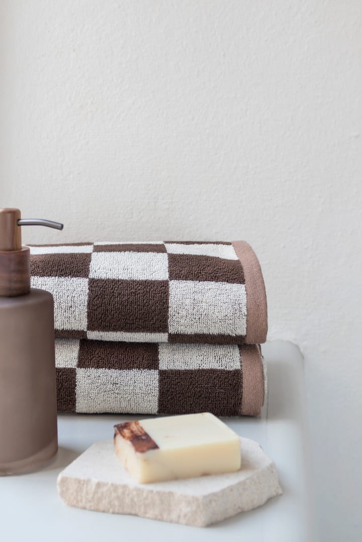 Retro gæstehåndklæde 50x90 cm, Chocolate Mette Ditmer