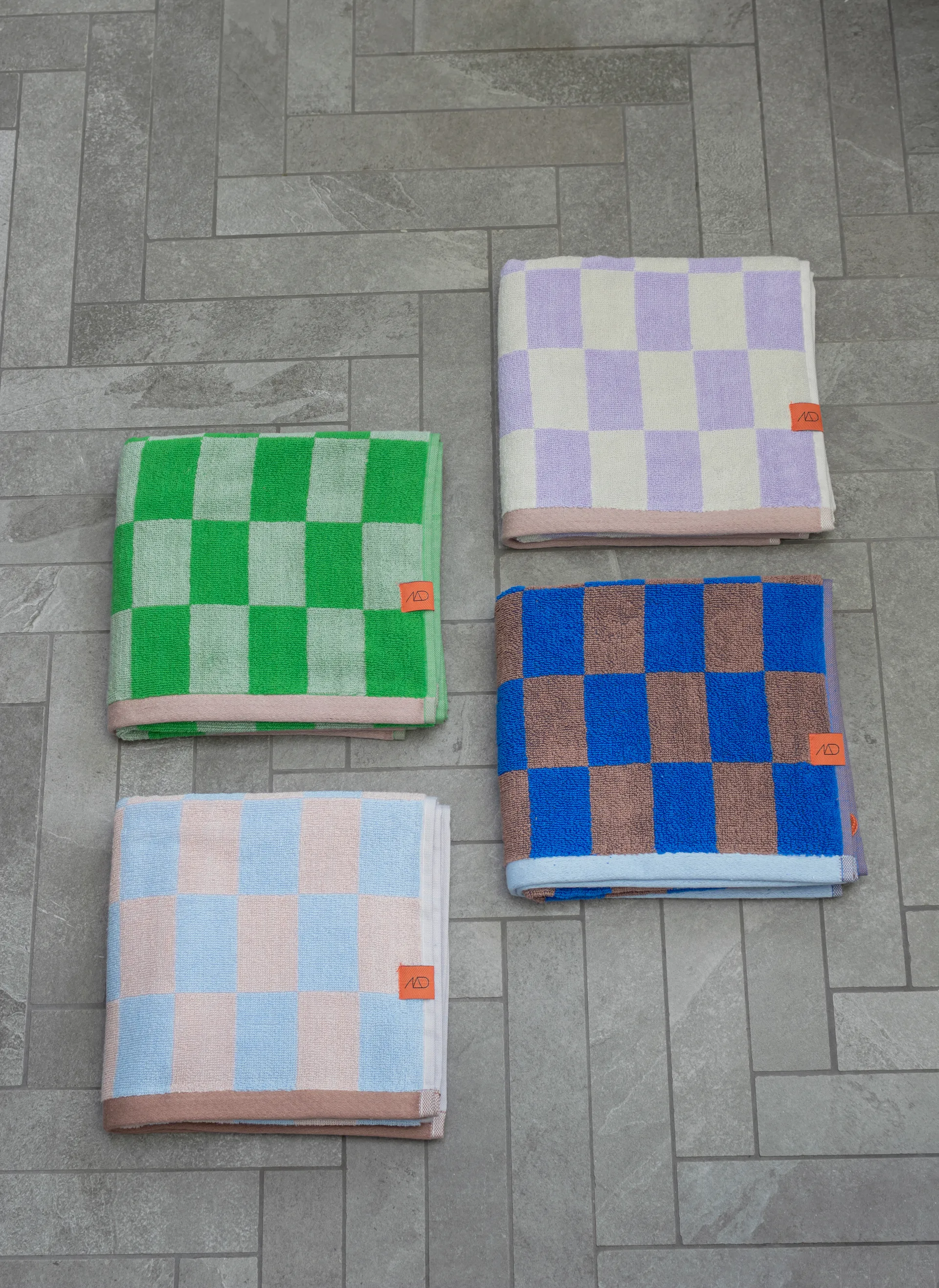 Retro gæstehåndklæde 50x90 cm, Classic green Mette Ditmer