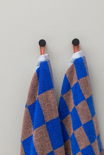 Retro gæstehåndklæde 50x90 cm - Cobalt - Mette Ditmer