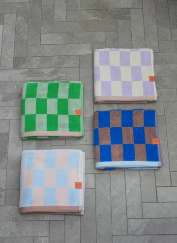 Retro gæstehåndklæde - Classic green, 50x90 cm - Mette Ditmer