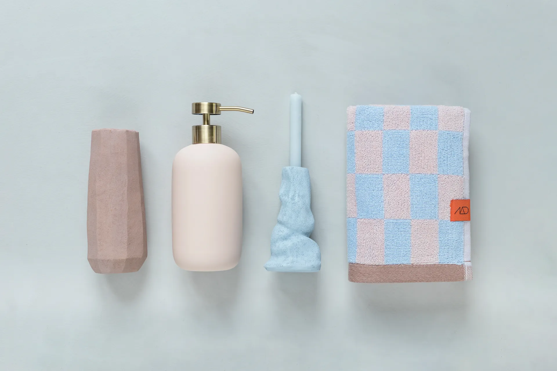 Retro gæstehåndklæde, Light blue, 40x55 cm, 2-pak Mette Ditmer