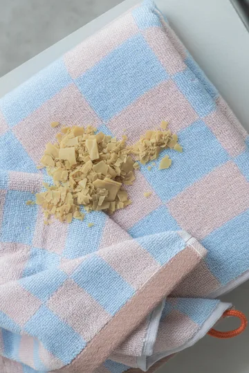 Retro gæstehåndklæde - Light blue, 50x90 cm - Mette Ditmer