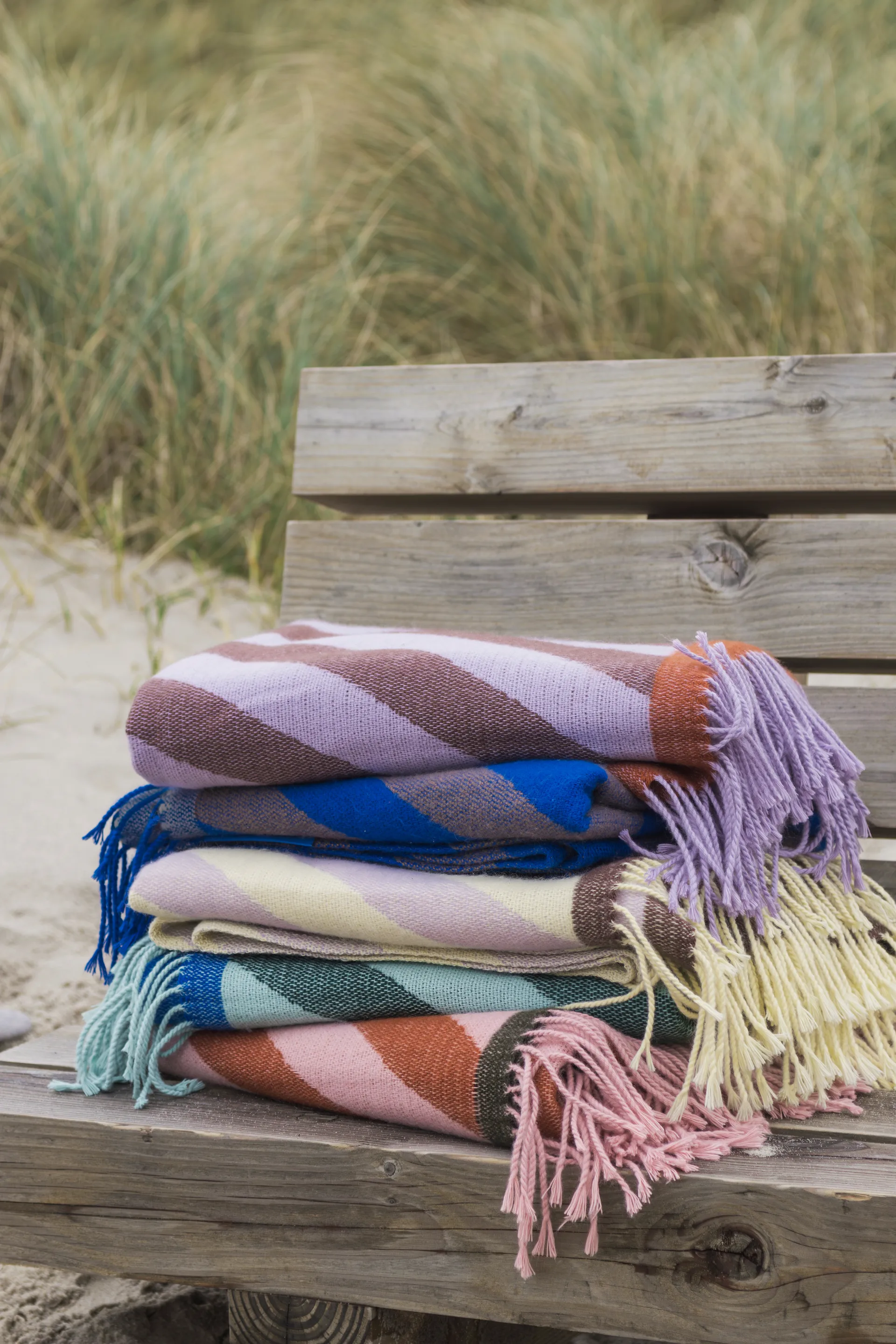 Retro plaid 125x170 cm, Brown Mette Ditmer