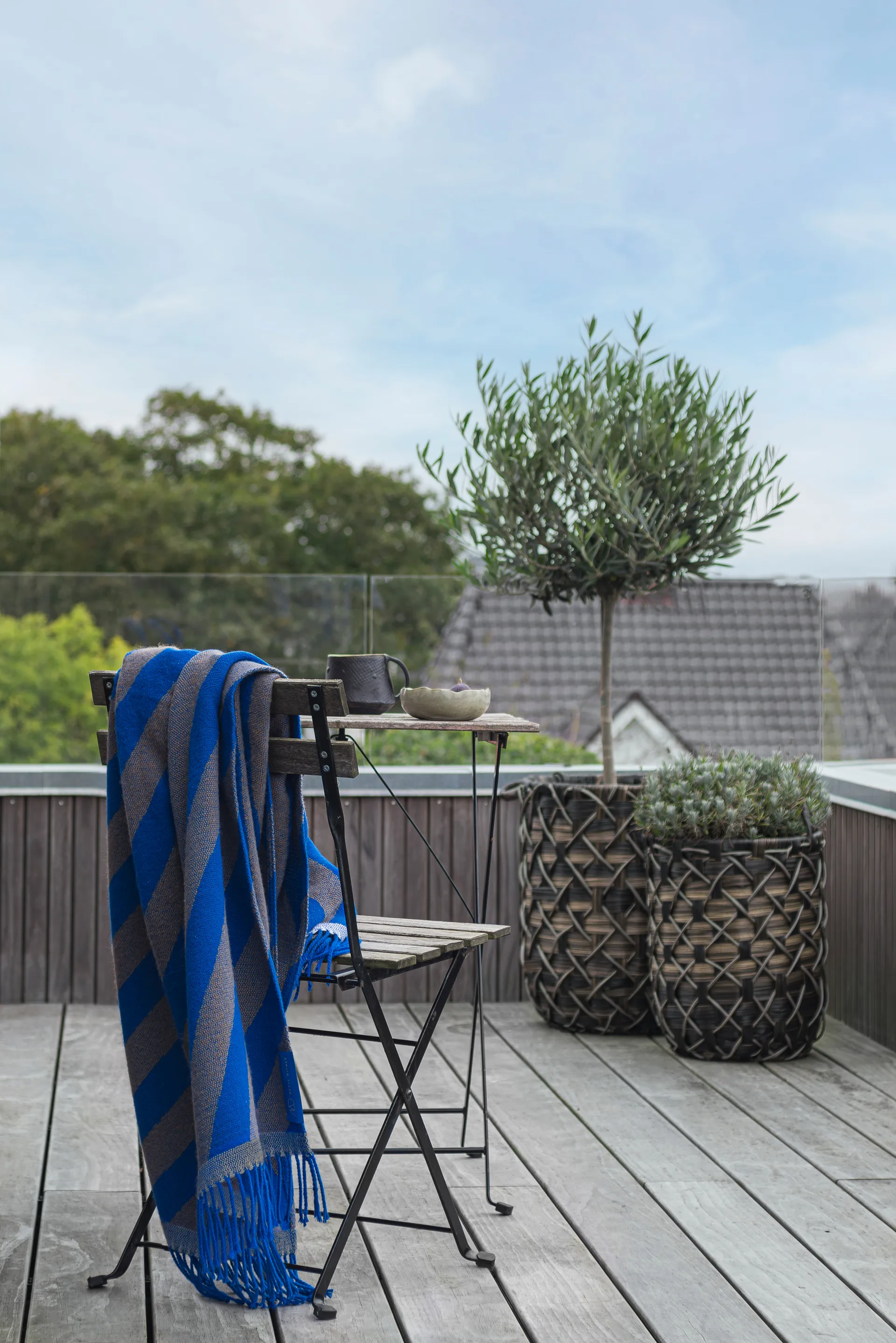 Retro plaid 125x170 cm, Cobalt Mette Ditmer