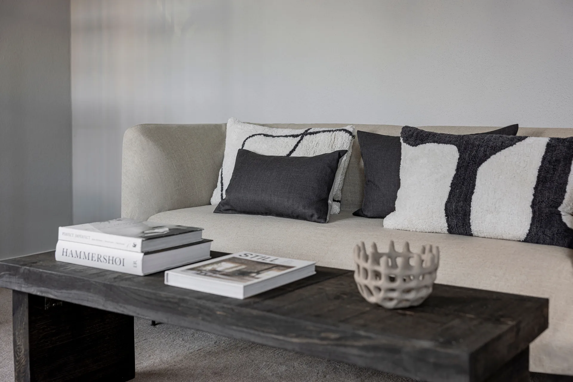 Scala pudebetræk, Stone grey, 40x60 cm Mette Ditmer