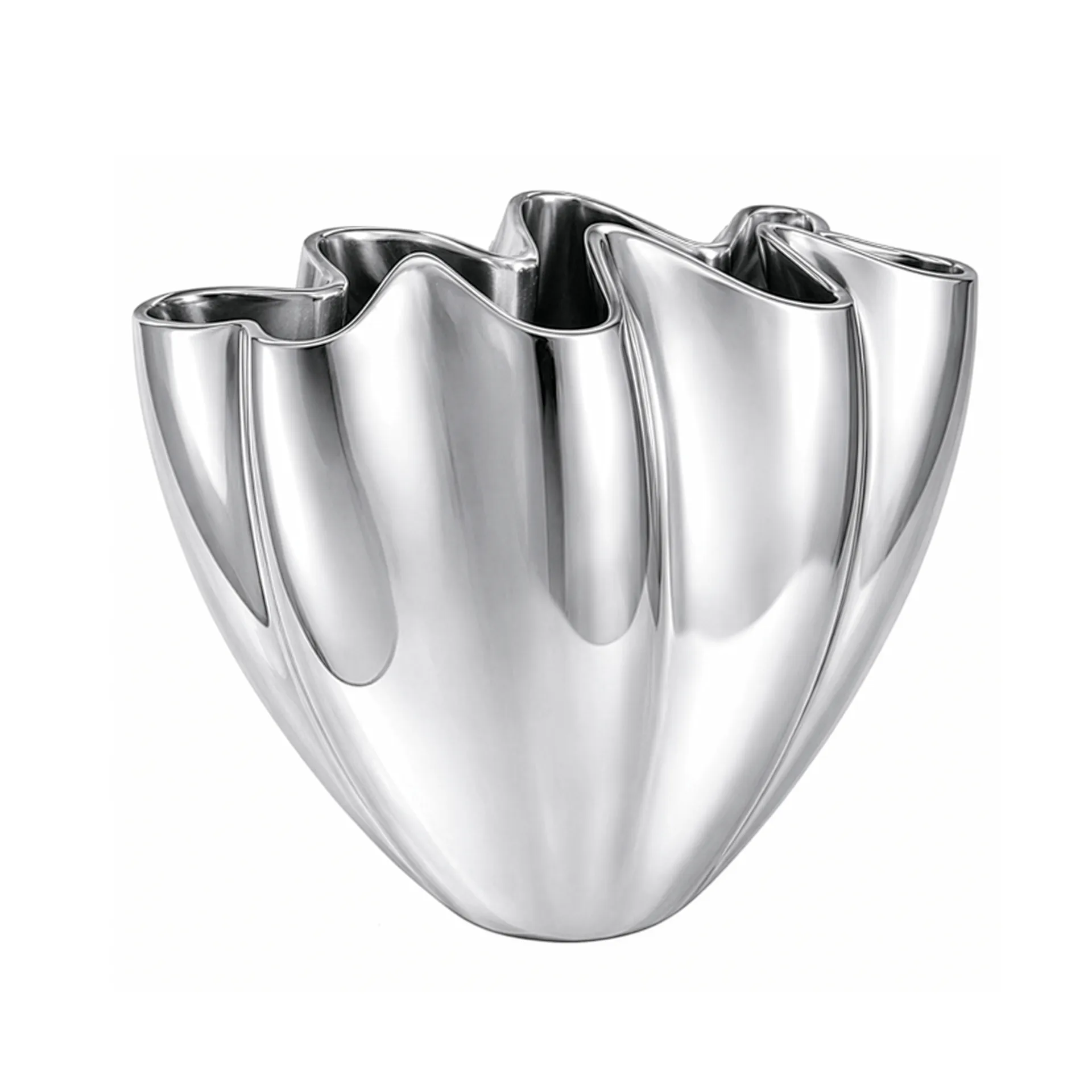 Shell vase, Stor, 30 cm, krom Mette Ditmer