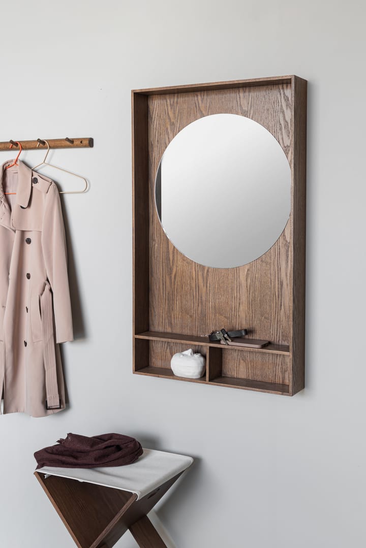 Show-me spejl med hylde large, Dark oiled Mette Ditmer