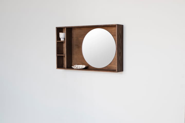 Show-me spejl med hylde small, Dark oiled Mette Ditmer