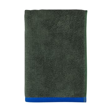 Soft badehåndklæde 70x133 cm - Dark olive-light blue - Mette Ditmer