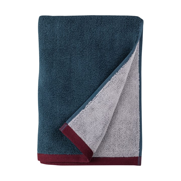 Soft badehåndklæde 70x133 cm - Midnight blue-light grey - Mette Ditmer