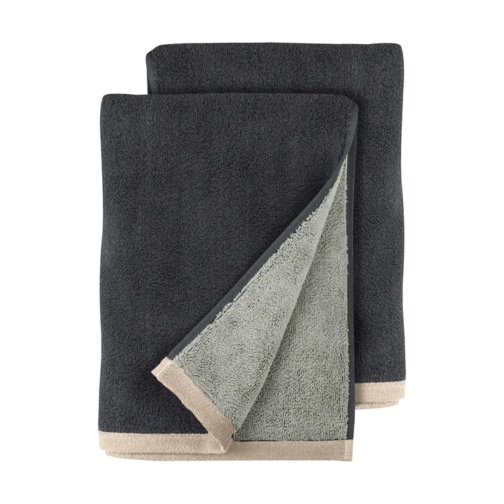 Soft gæstehåndklæde 40x55 cm 2-pak - Grey (grå), 40x55 cm - Mette Ditmer