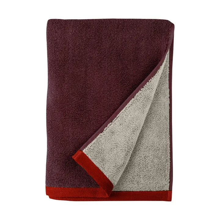 Soft håndklæde 50x90 cm - Grey-Red (grå-rød), 50x90 cm - Mette Ditmer