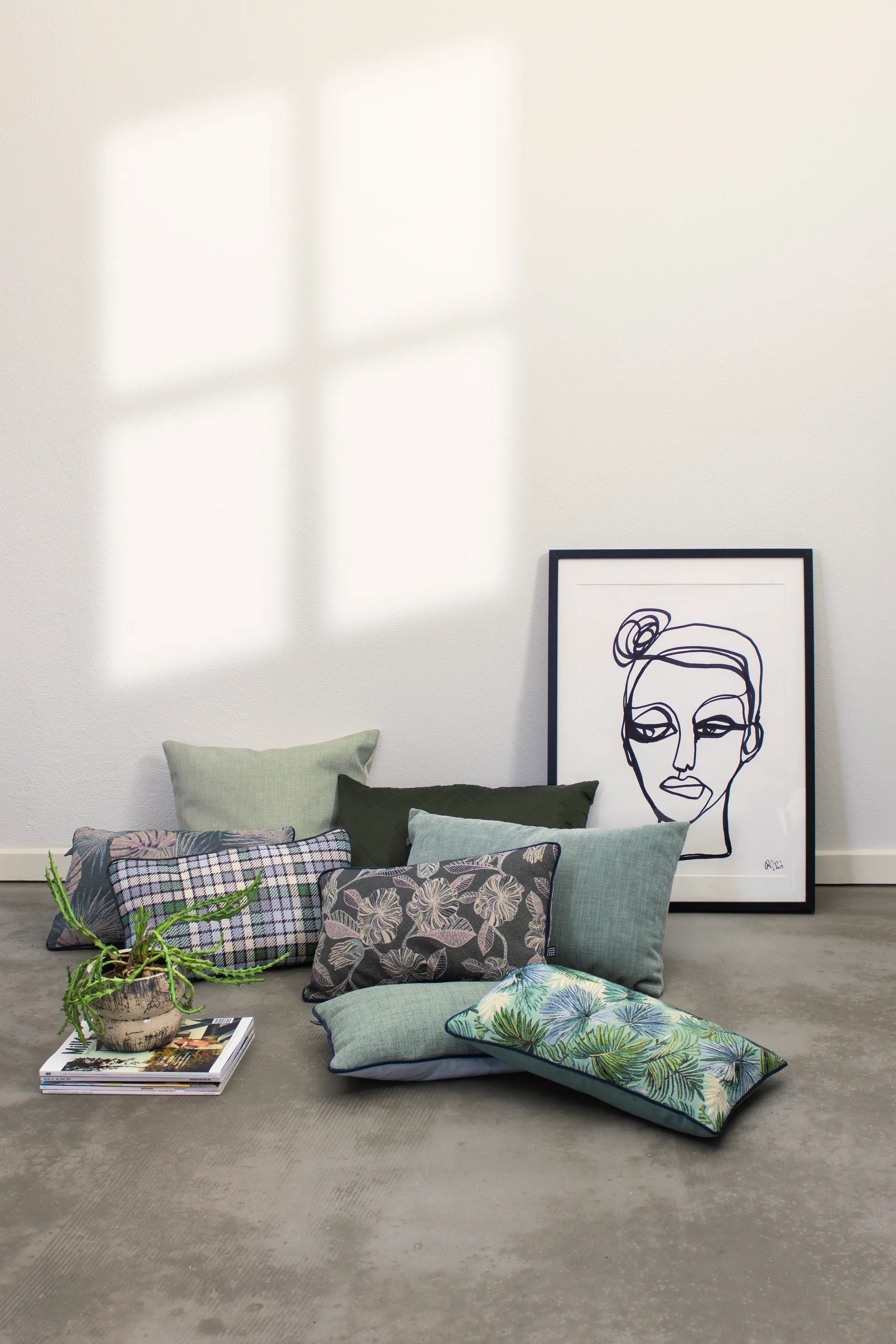 Spectrum pude 50x50 cm, Green/Kit Mette Ditmer