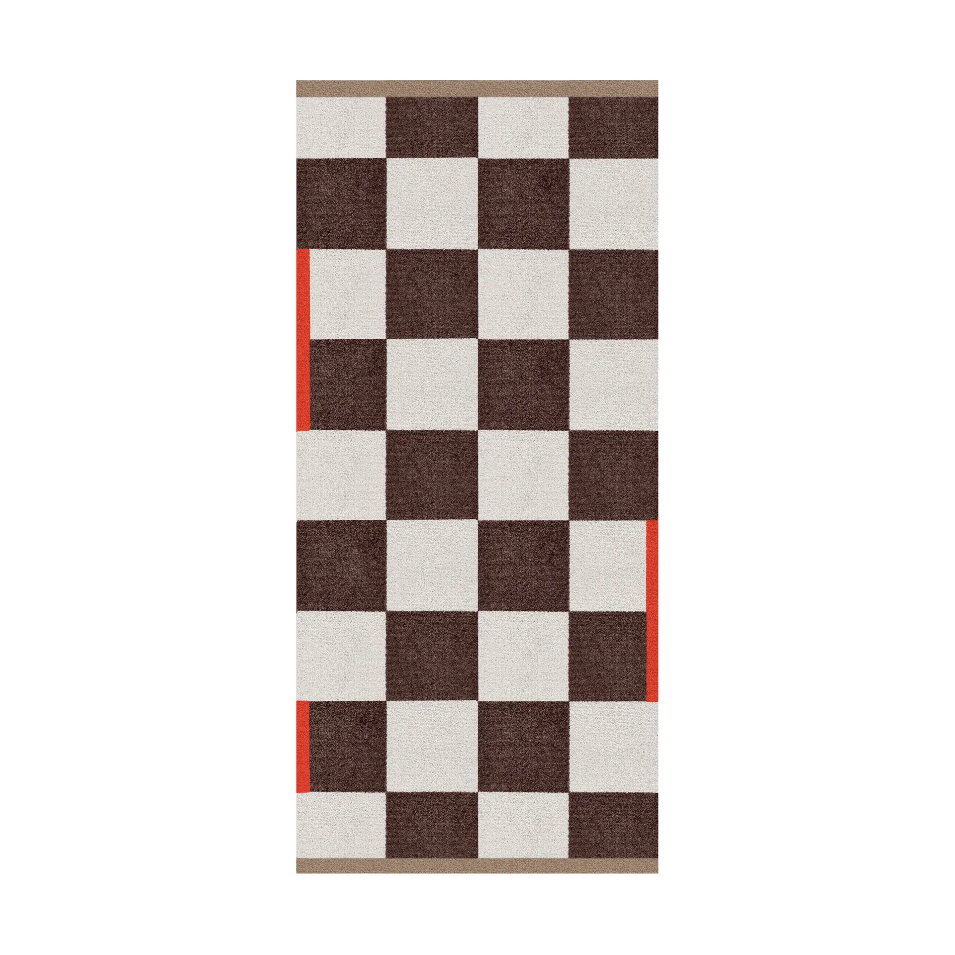 Square all-round tæppe large, Brown Mette Ditmer
