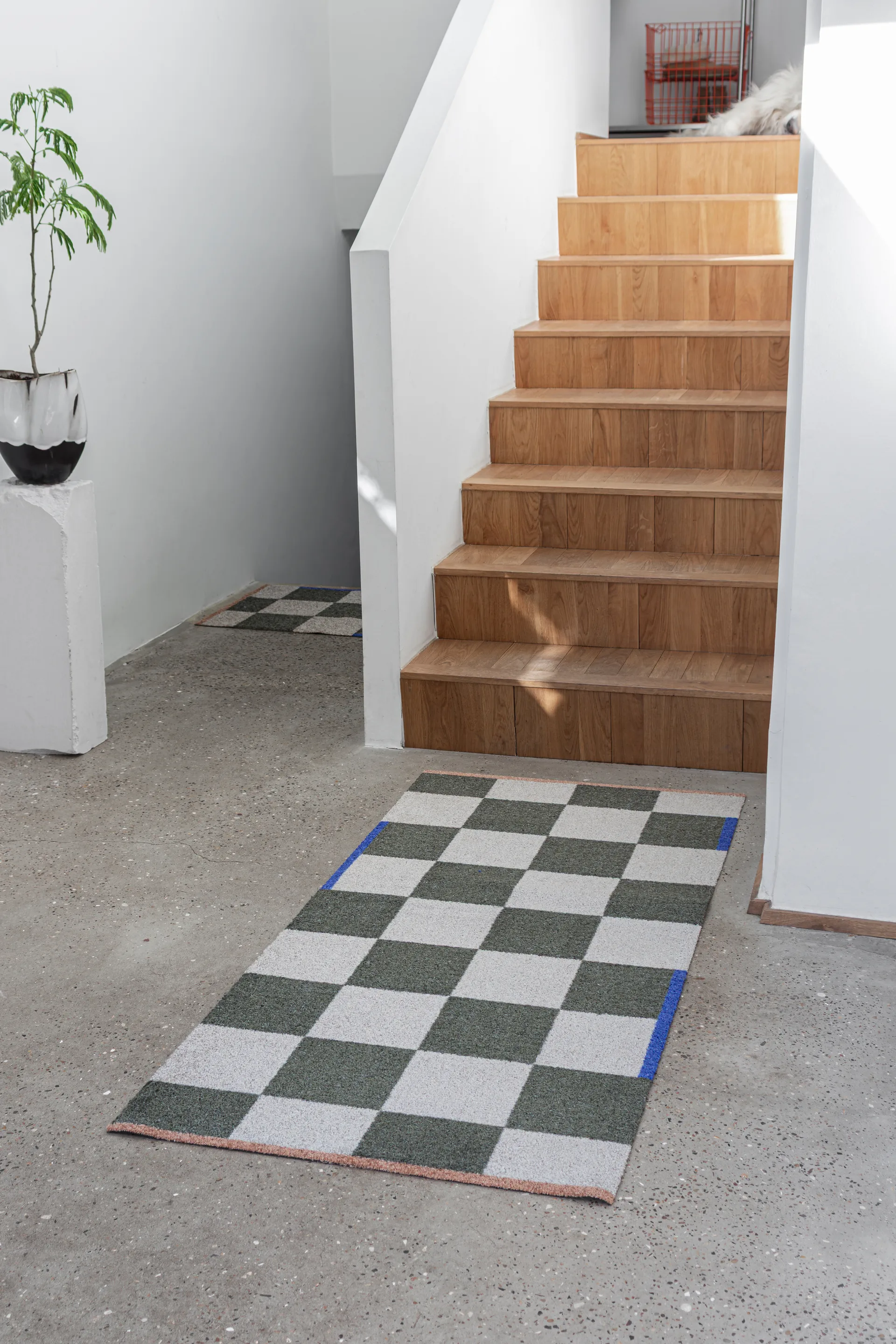 Square all-round tæppe large, Dark olive Mette Ditmer