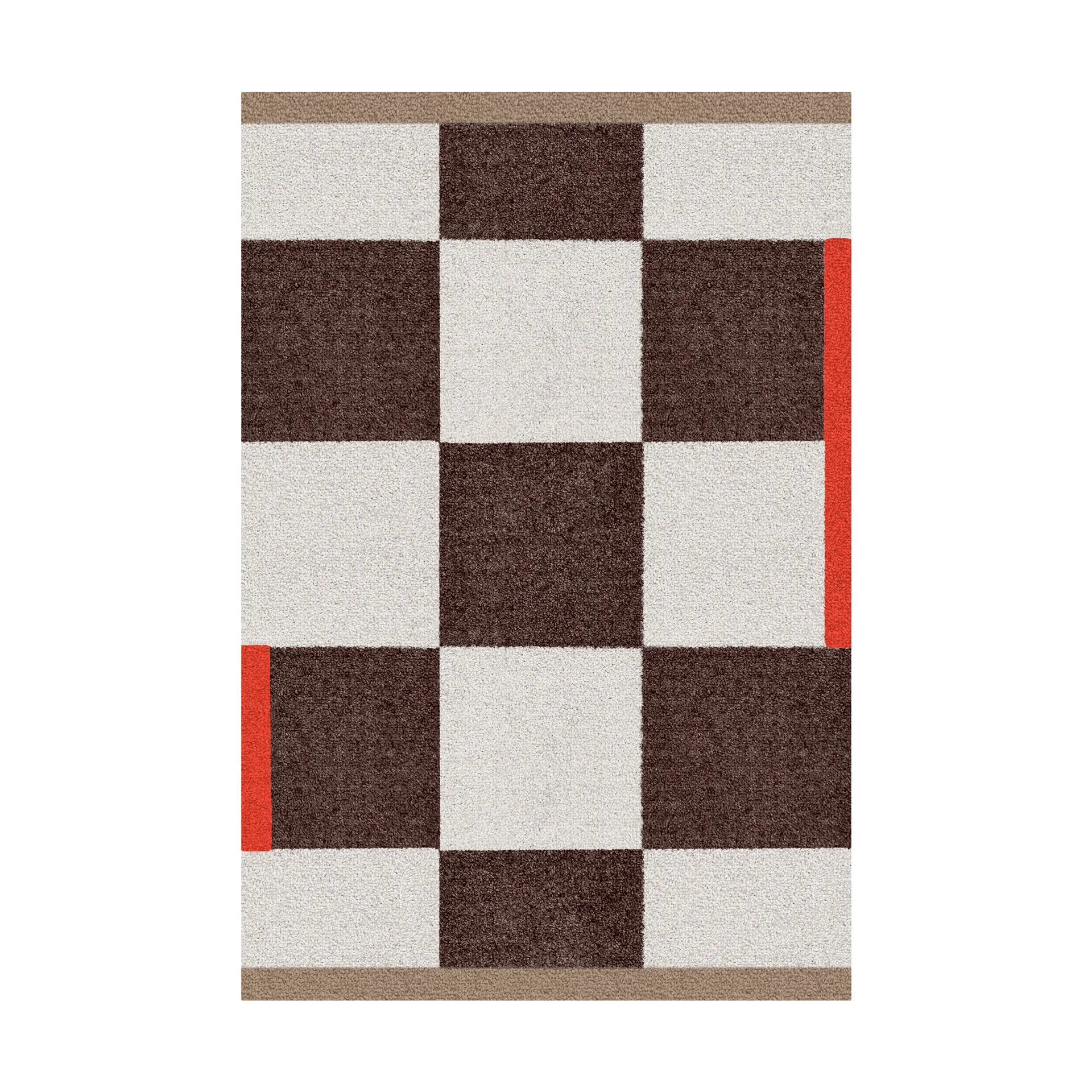 Square all-round tæppe small, Brown Mette Ditmer
