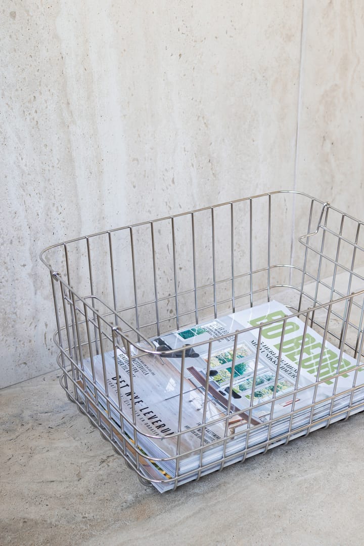 Store-it opbevaringskurv medium, Chrome Mette Ditmer