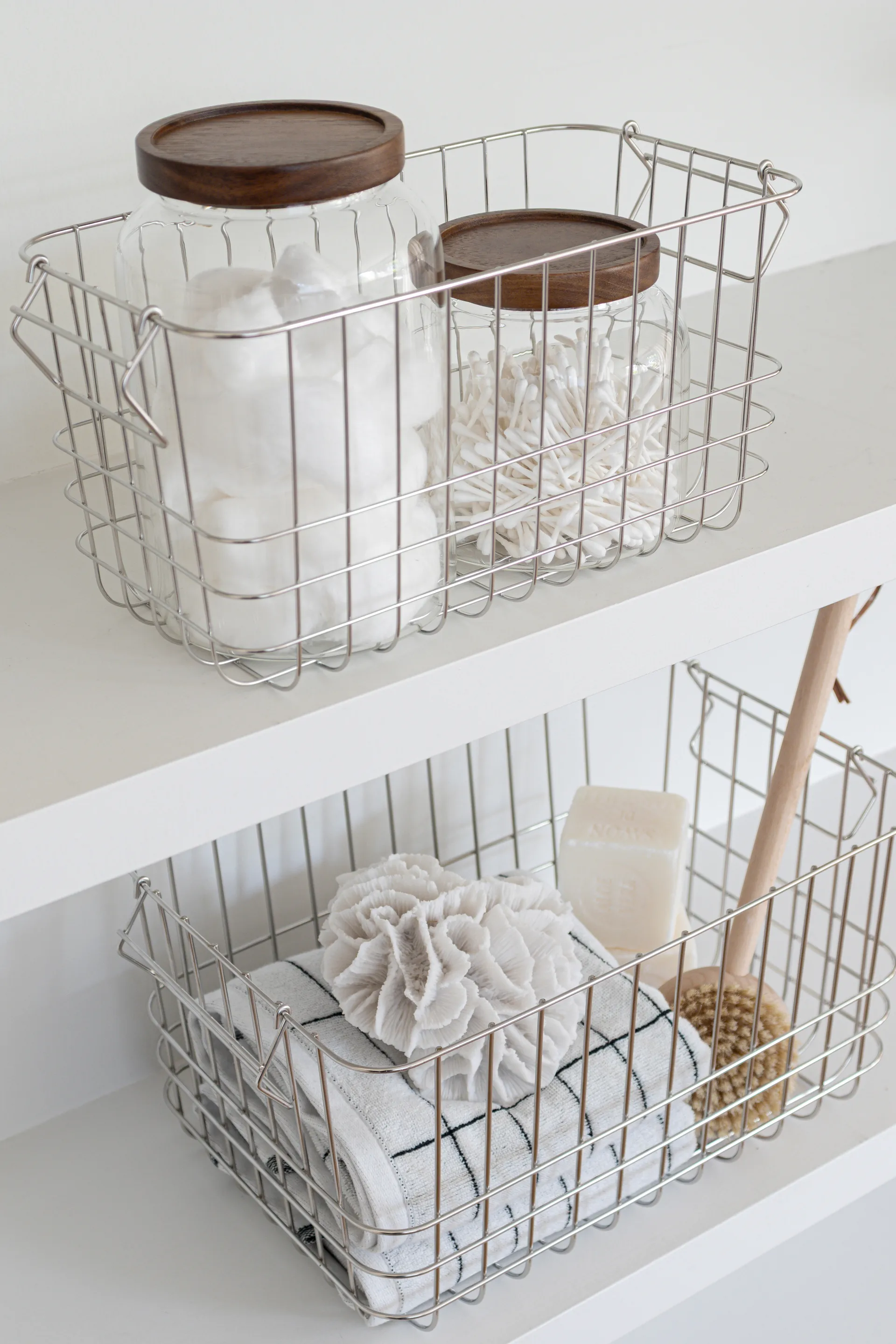 Store-it opbevaringskurv medium, Chrome Mette Ditmer