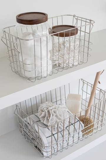 Store-it opbevaringskurv medium - Chrome - Mette Ditmer