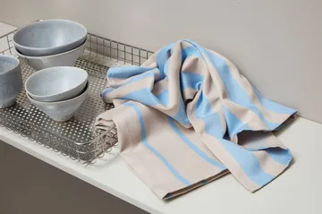 Stripes viskestykke 50x70 cm 2-pak - Blue-Beige (blå-beige), 50x70 cm - Mette Ditmer