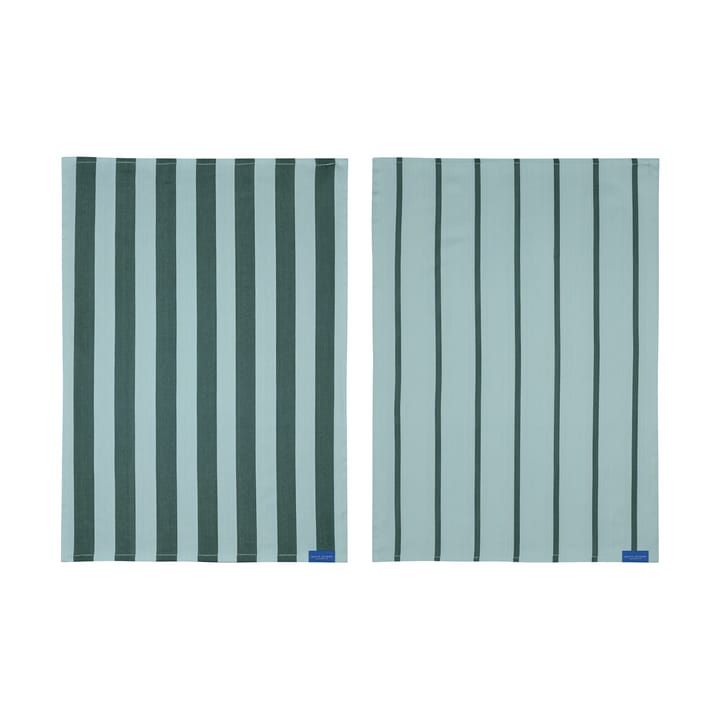 Stripes viskestykke 50x70 cm 2-pak - Mint - Mette Ditmer
