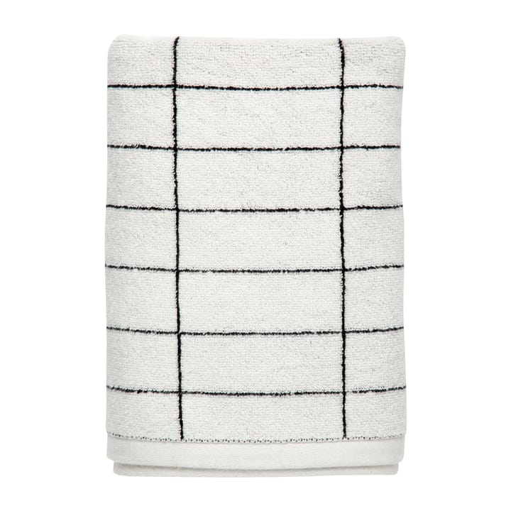 Tile Stone gæstehåndklæde 38x60 cm 2-pak - Black/Offwhite - Mette Ditmer