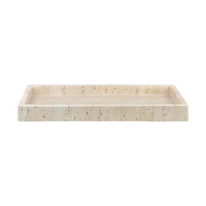 Travertine dekorationsbakke 16x31 cm - Linen - Mette Ditmer