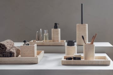 Travertine dekorationsbakke 16x31 cm - Linen - Mette Ditmer