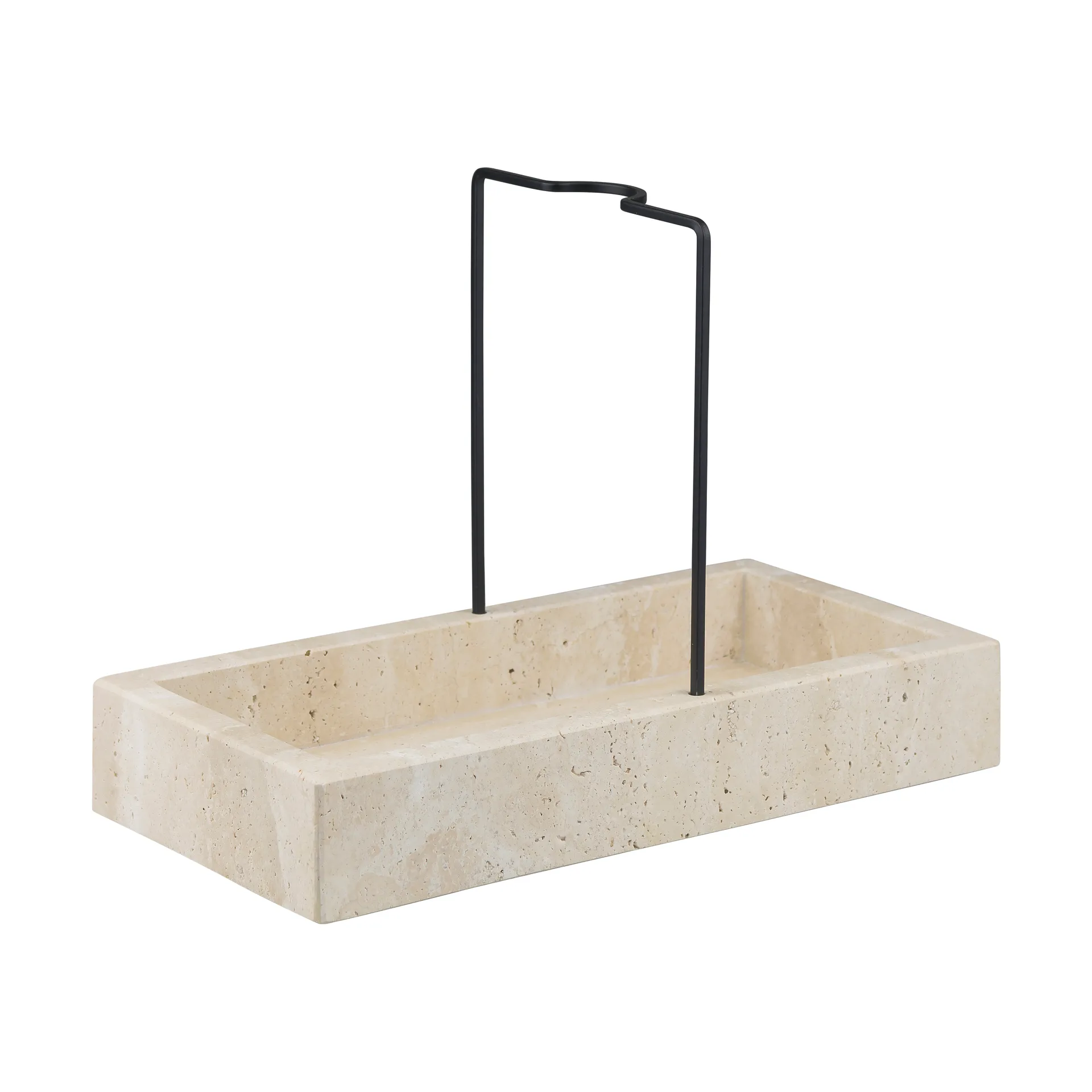 Travertine opvaskebeholder 12x23,5 cm, Linen Mette Ditmer