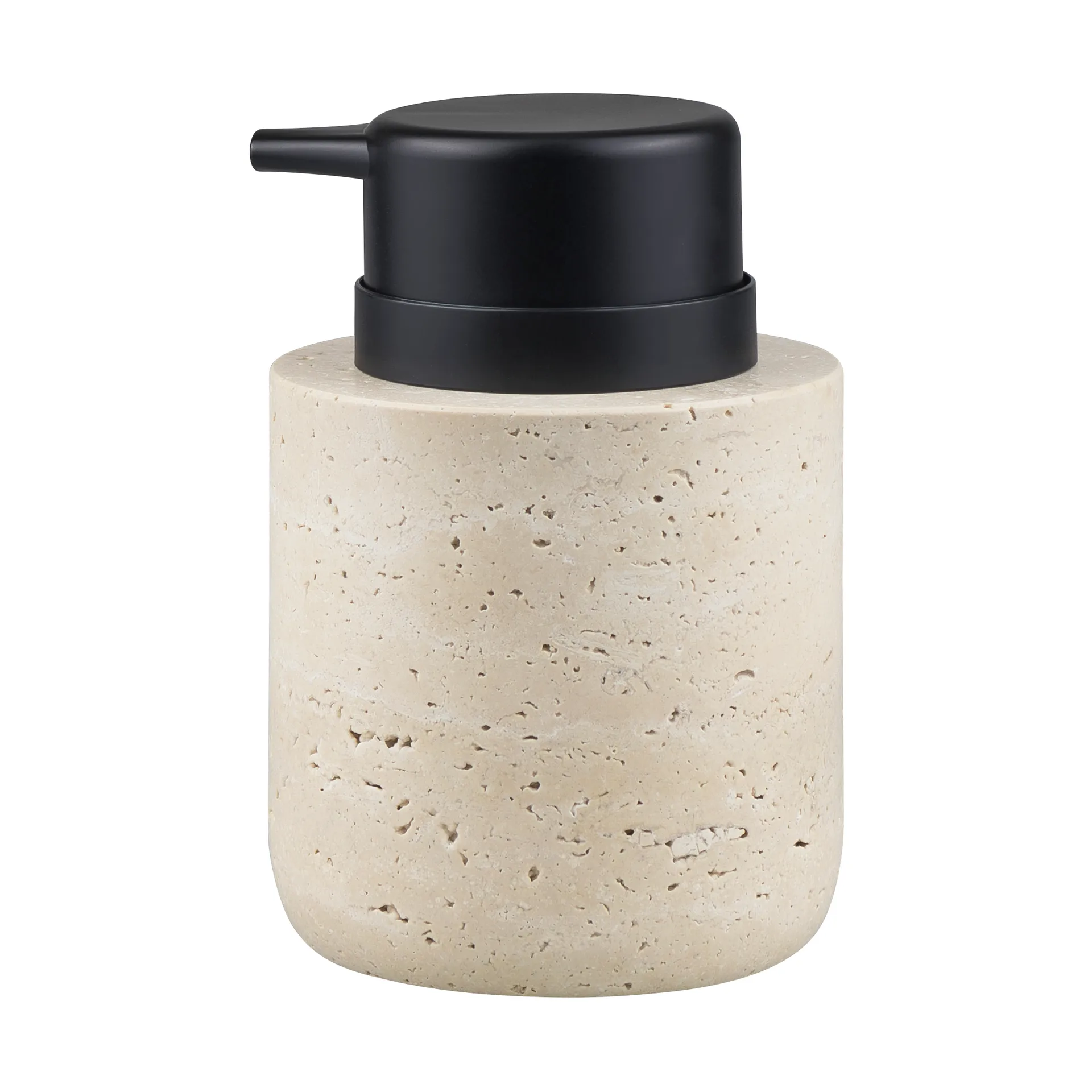 Travertine sæbedispenser 12,5 cm, Linen Mette Ditmer