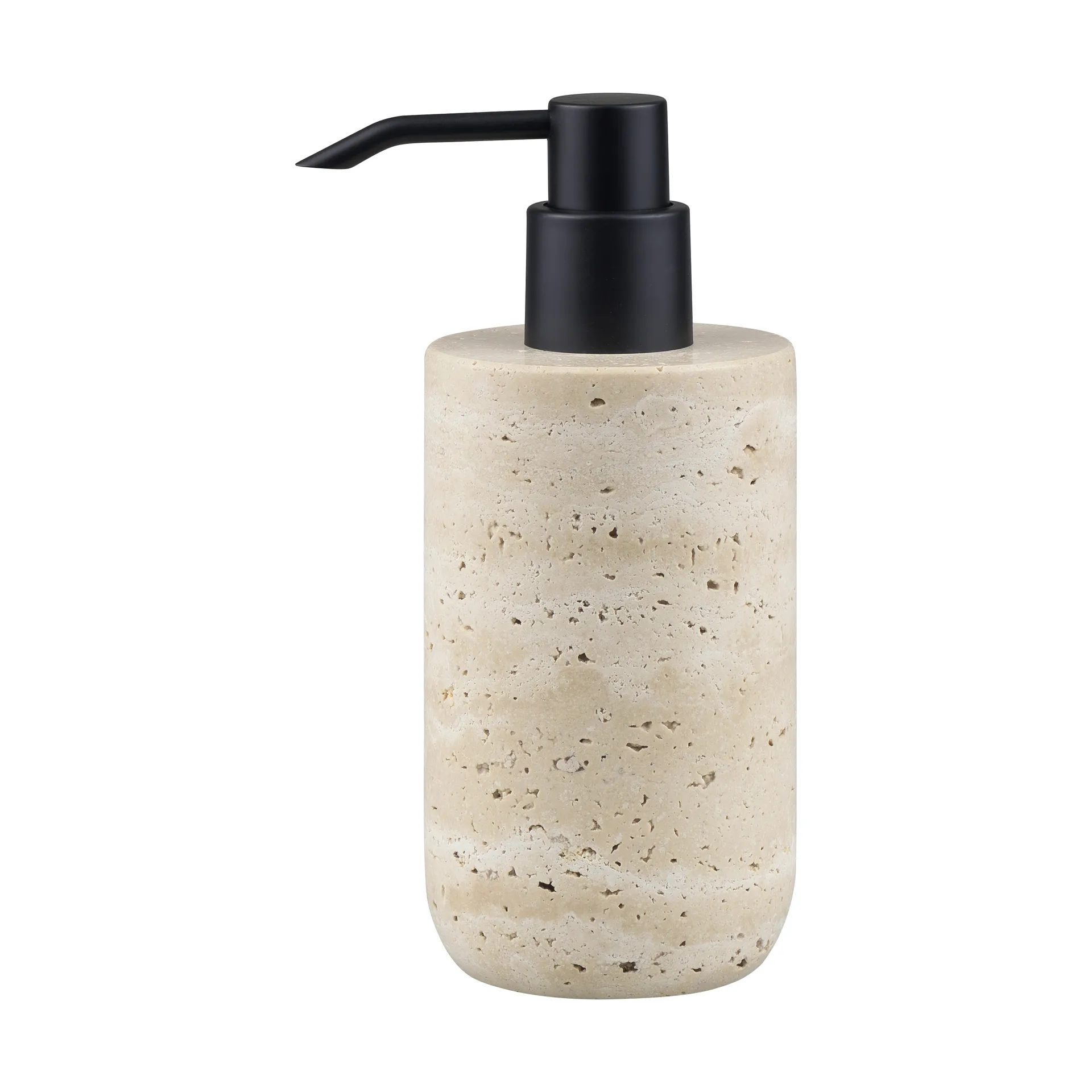 Travertine sæbedispenser 17,5 cm, Linen Mette Ditmer