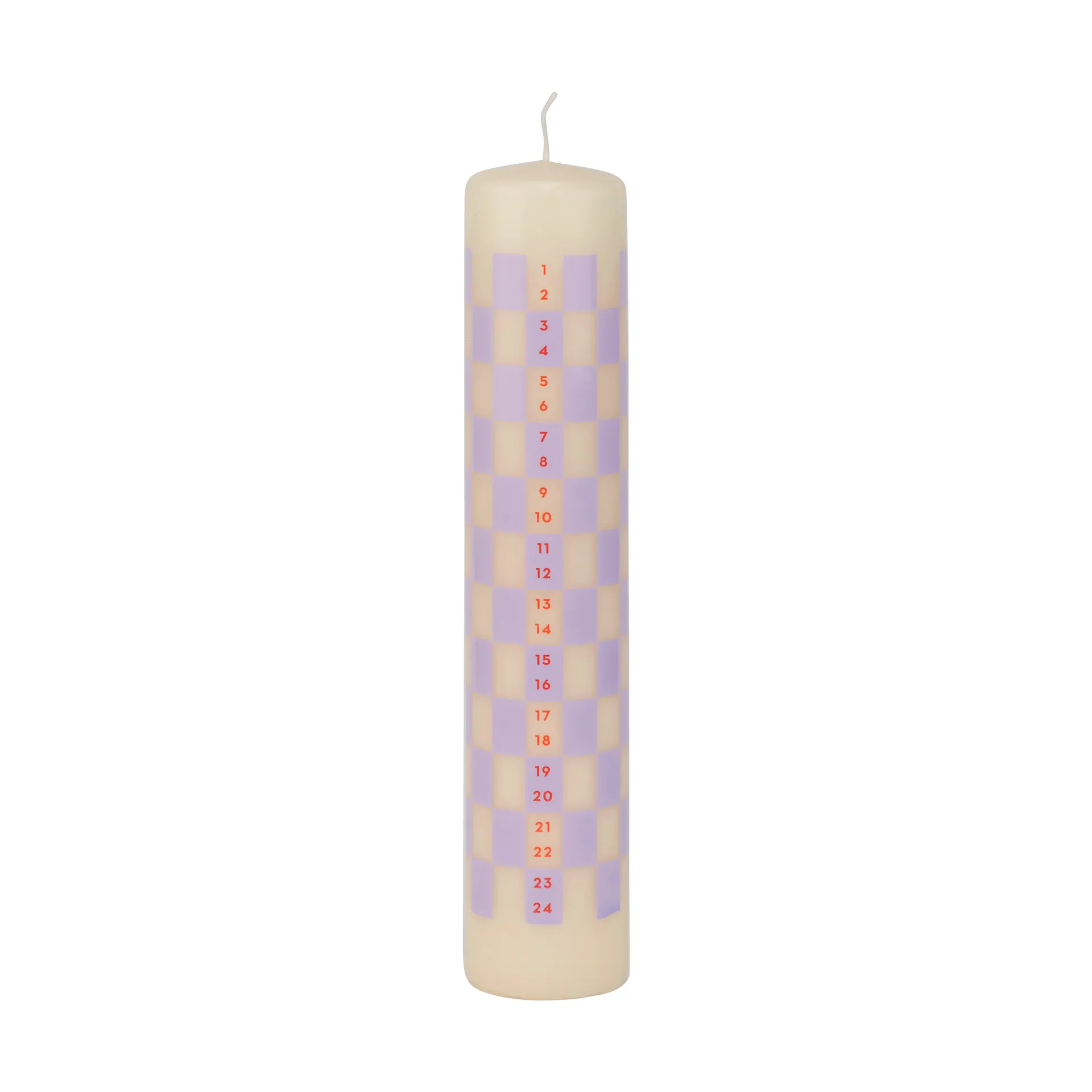 Twentyfour kalenderlys 25 cm, Light lilac Mette Ditmer