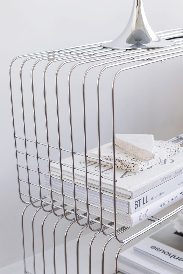 Wire hylde 31x70x26 cm, Chrome Mette Ditmer