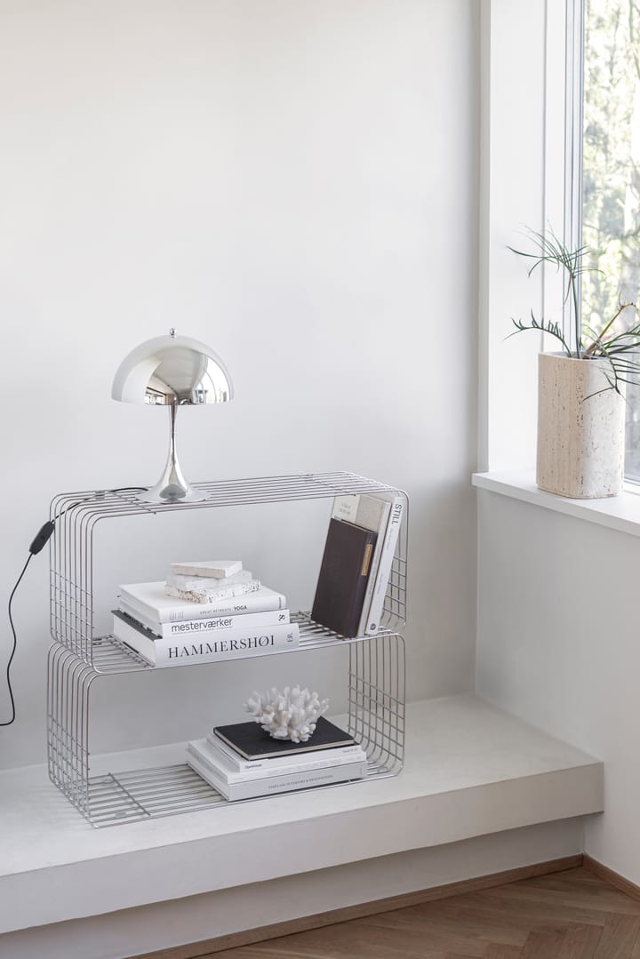 Wire hylde 31x70x26 cm, Chrome Mette Ditmer