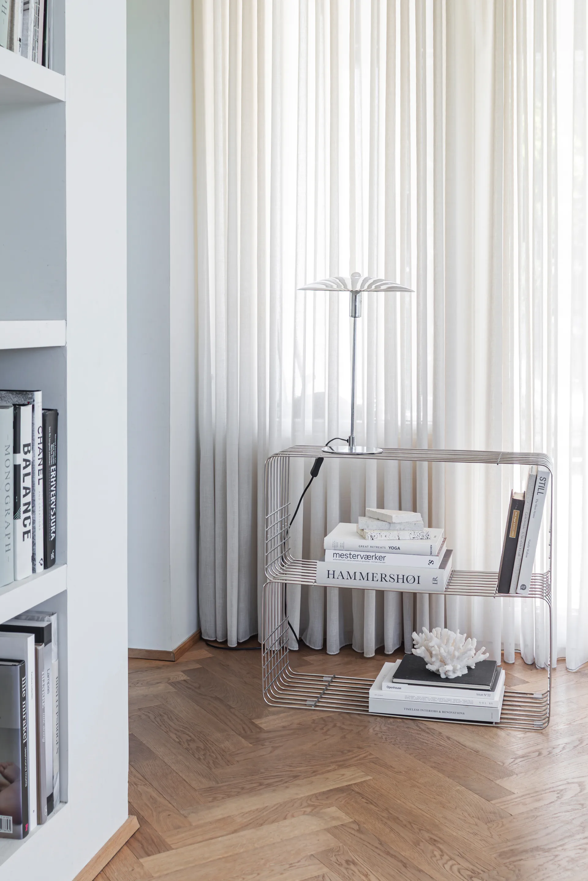 Wire hylde 31x70x26 cm, Chrome Mette Ditmer