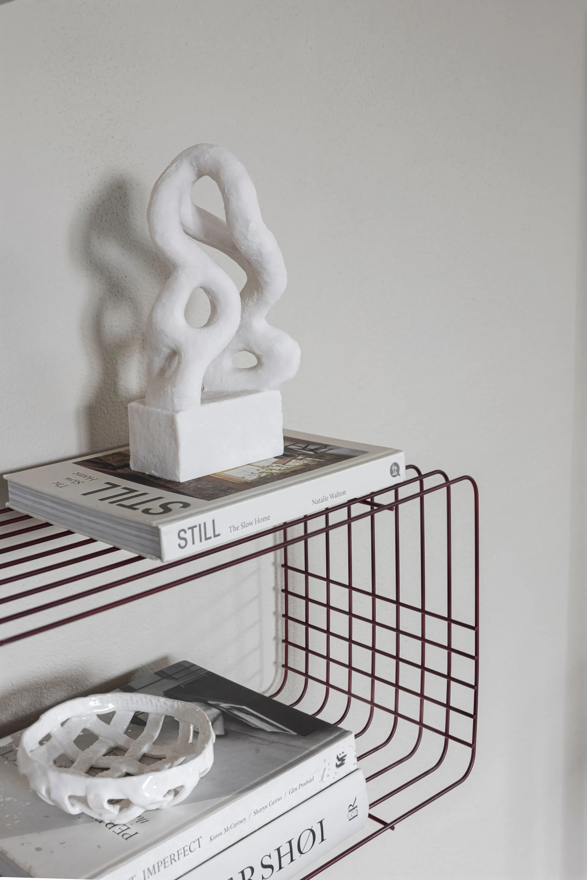 Wire hylde, Wine, 31x70x26 cm Mette Ditmer