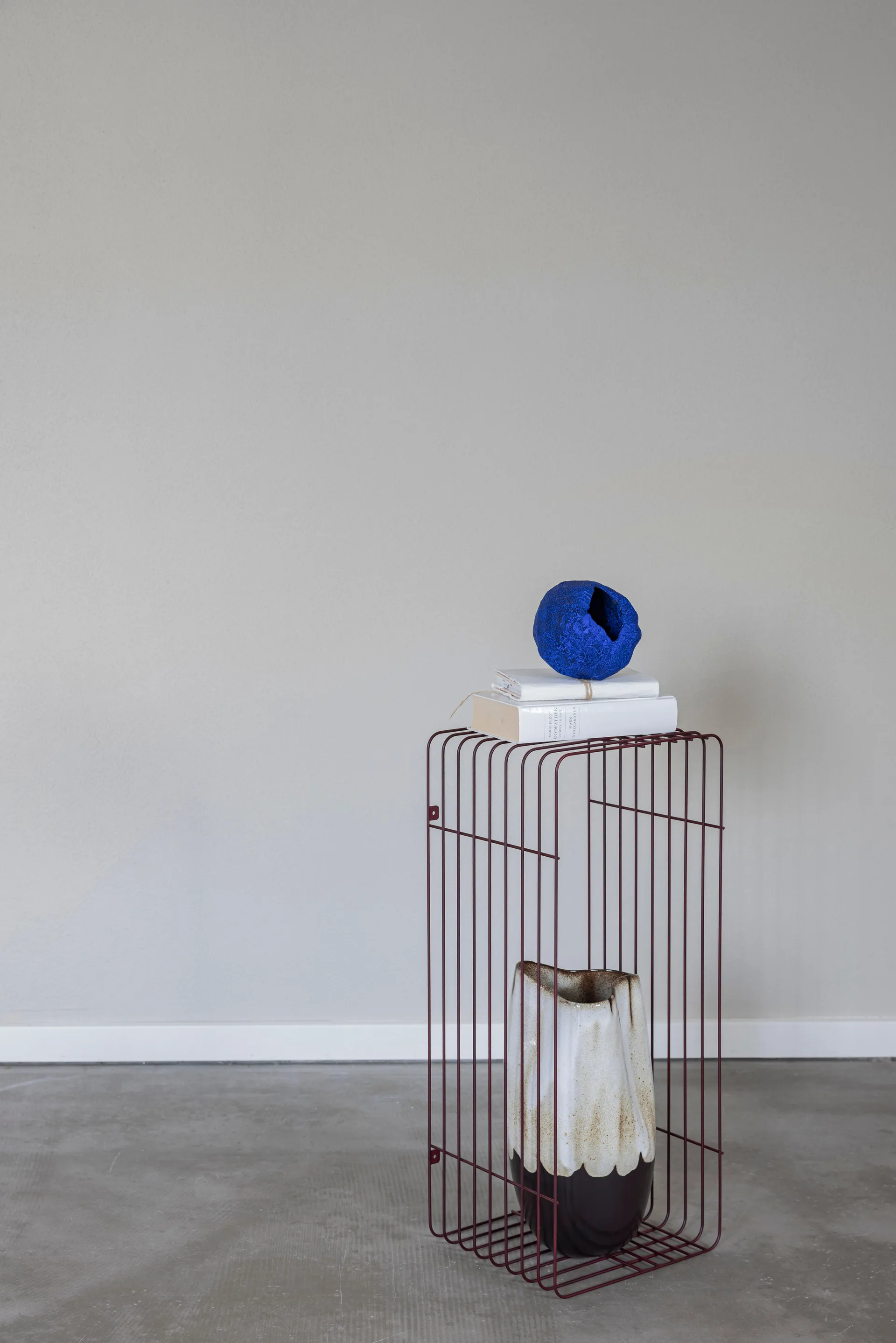 Wire hylde, Wine, 31x70x26 cm Mette Ditmer